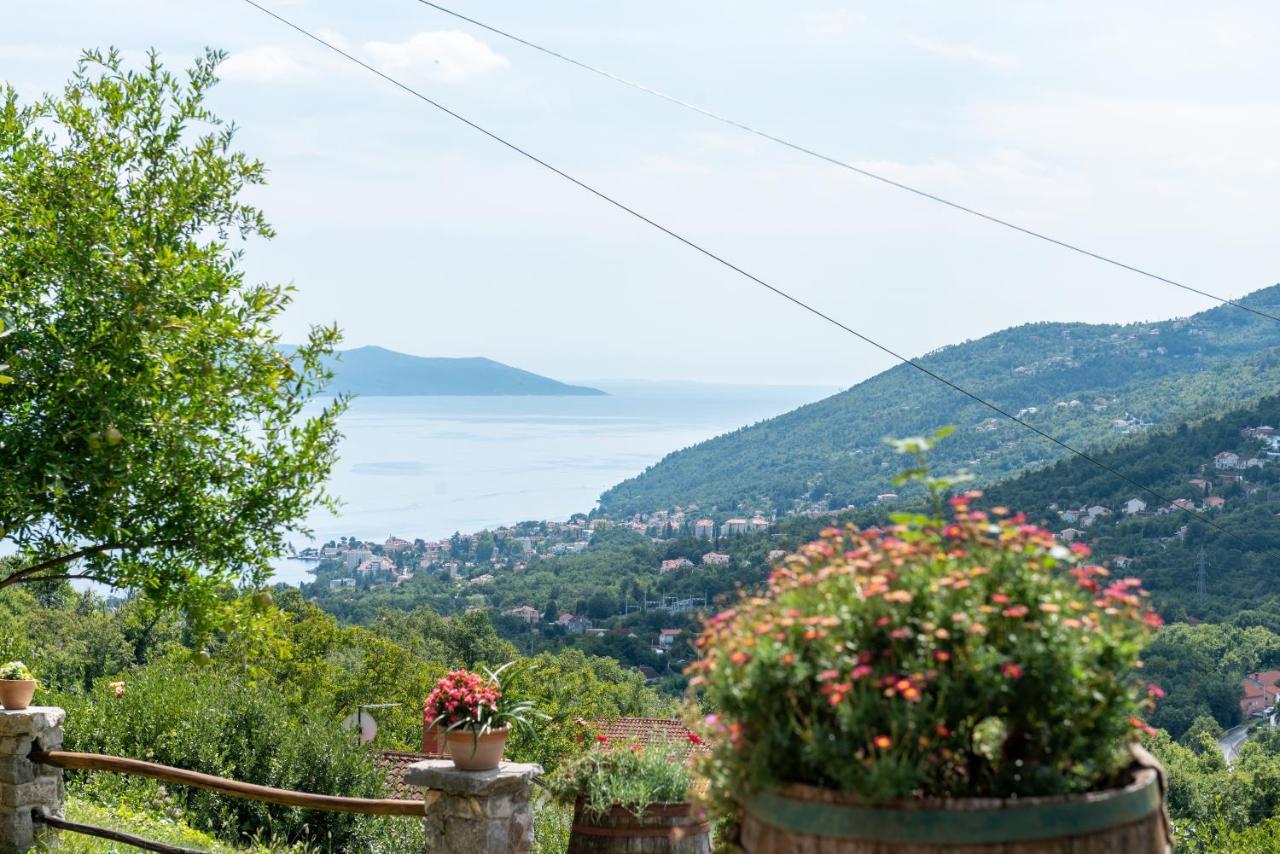 Sea View Apartment With Garden Near Opatija Veprinac Exteriör bild