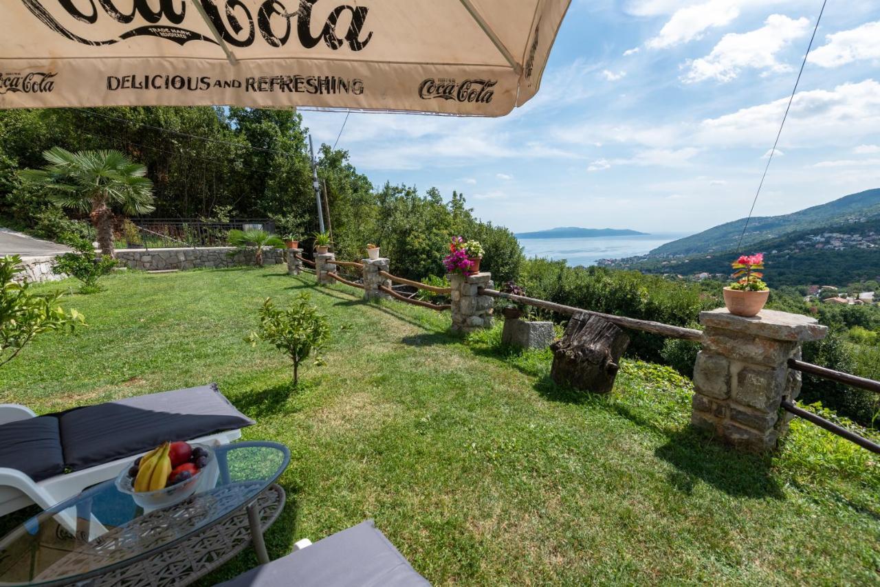 Sea View Apartment With Garden Near Opatija Veprinac Exteriör bild
